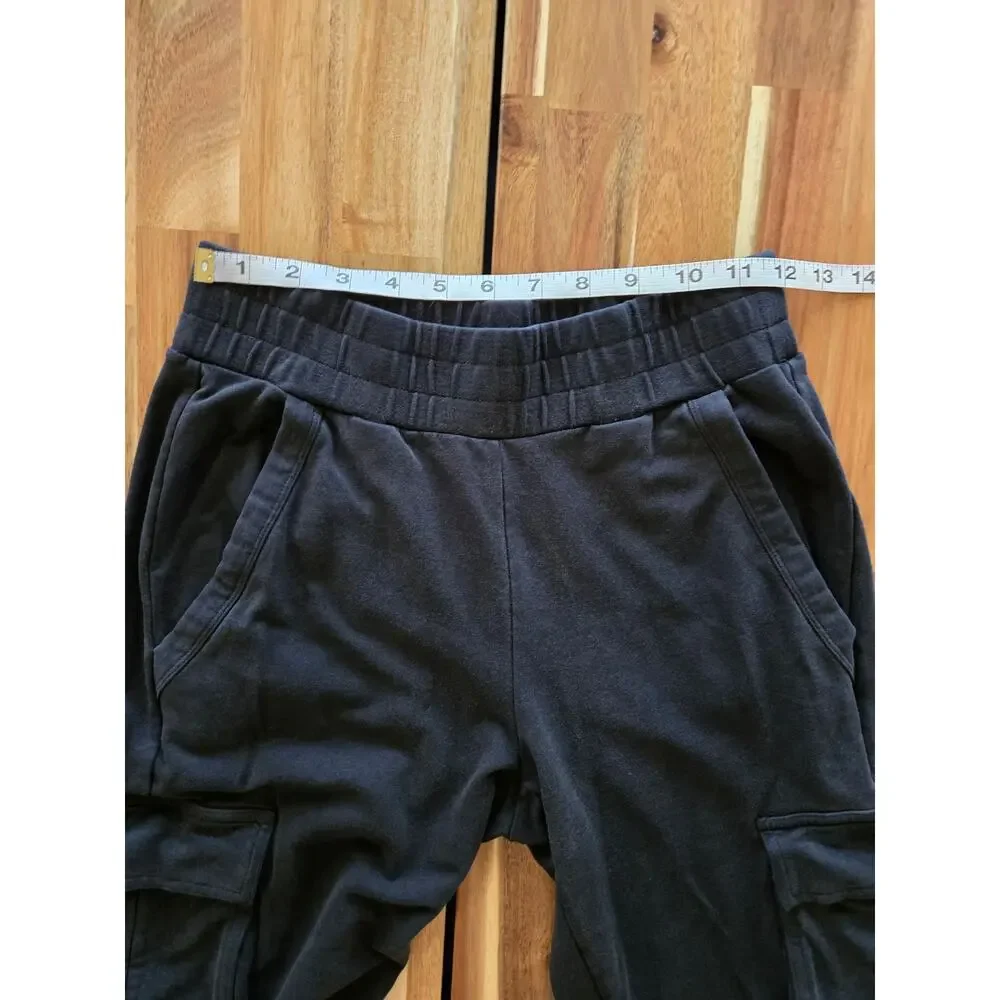 Activewear Alo 7/8 High Waist Cargo Sweatpants XS Black Athleisure Workout Gym